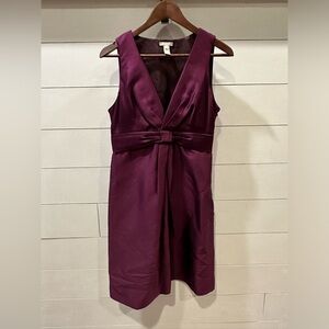 JCREW Elegant Purple Silk Sleeveless Dress- size 8